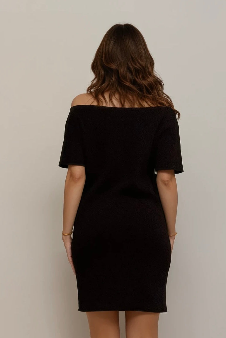 Prada Black and Gold Grommet Dress