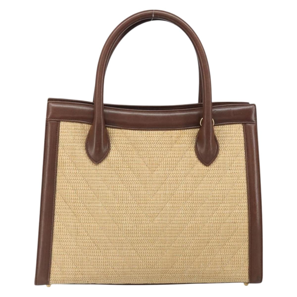 Chanel Raffia and Leather Handbag