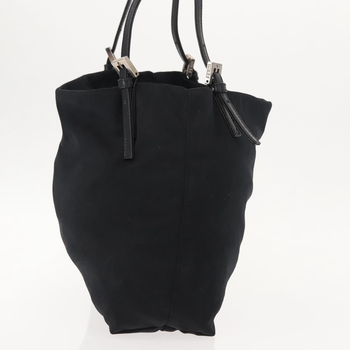 Fendi Black Nylon Baguette Tote
