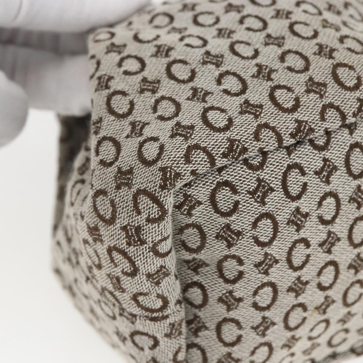 Celine Grey and Brown Monogram Bucket Tote