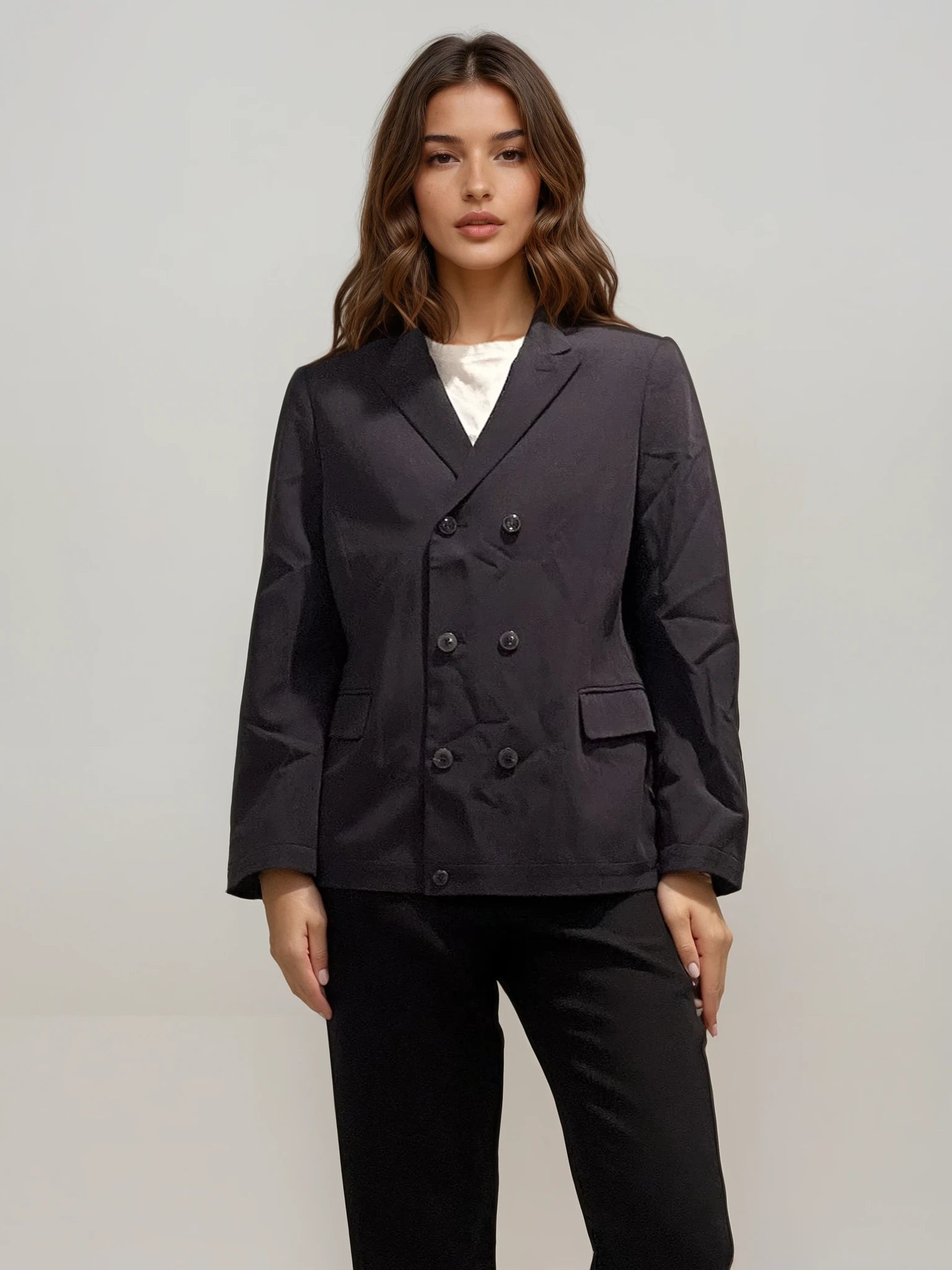 Jil Sander Navy Double Breasted Blazer