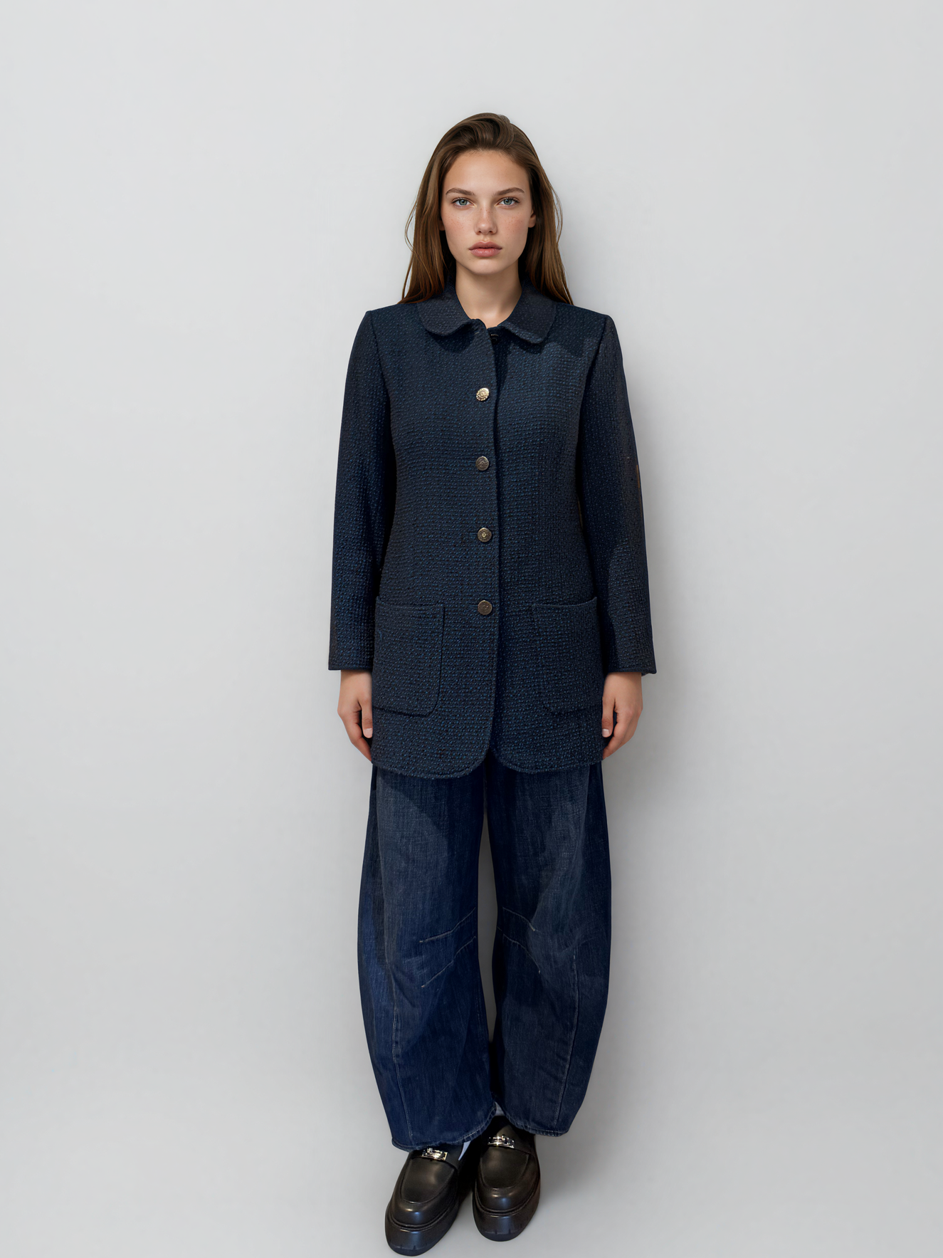 Chanel Blue Tweed Blazer