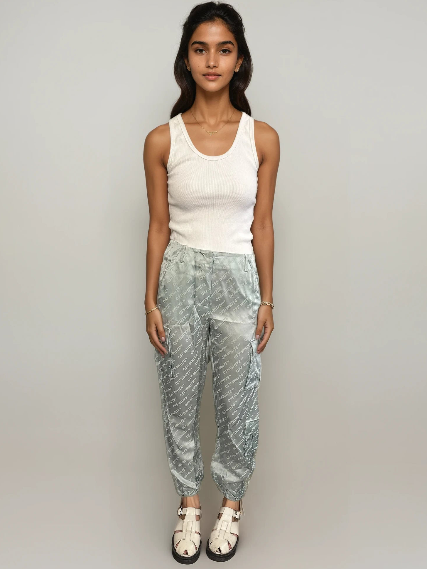 Off White Spellout Cargo Pants