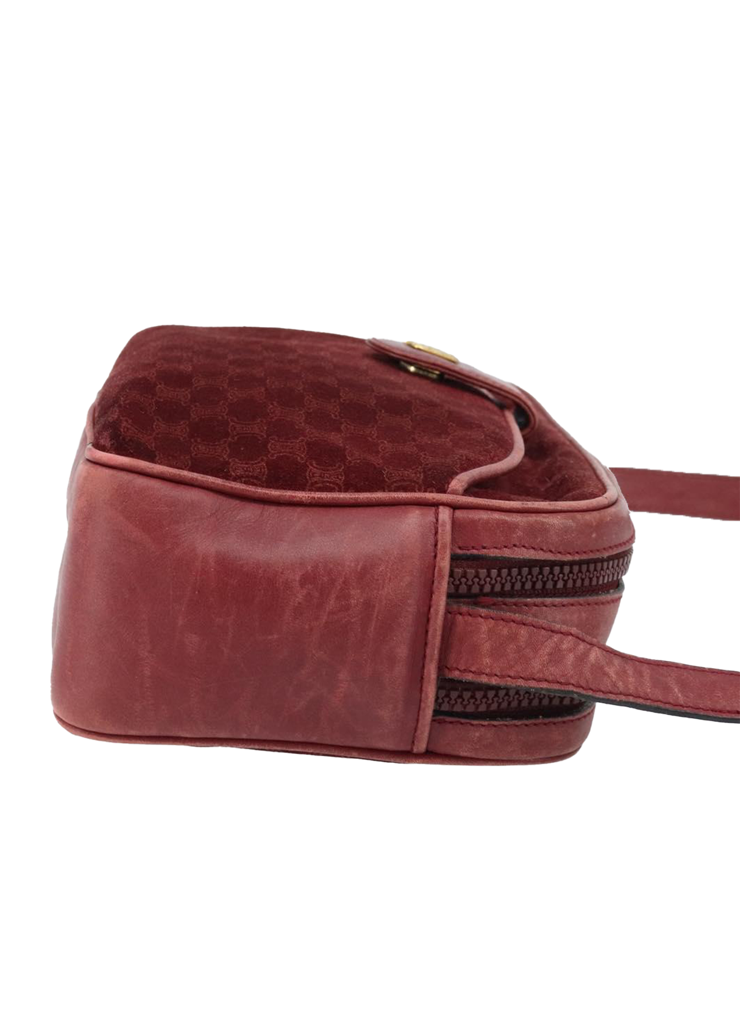 Celine Red Suede Crossbody