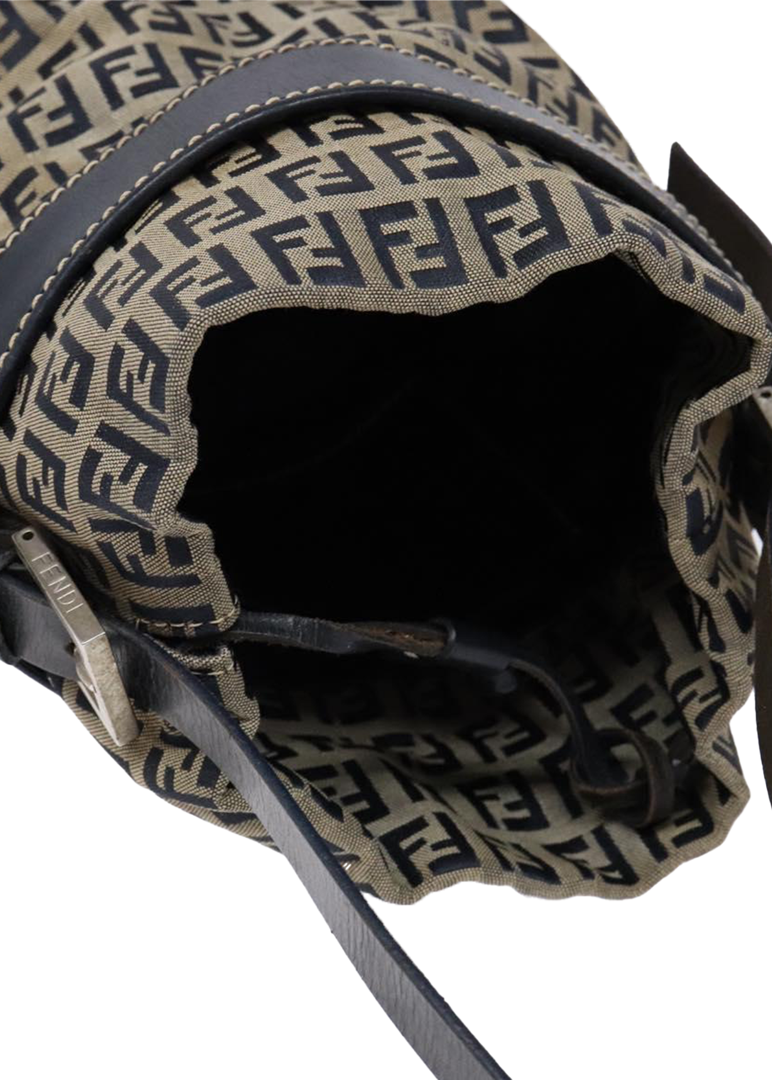 Fendi Navy Zucchino Bucket Bag