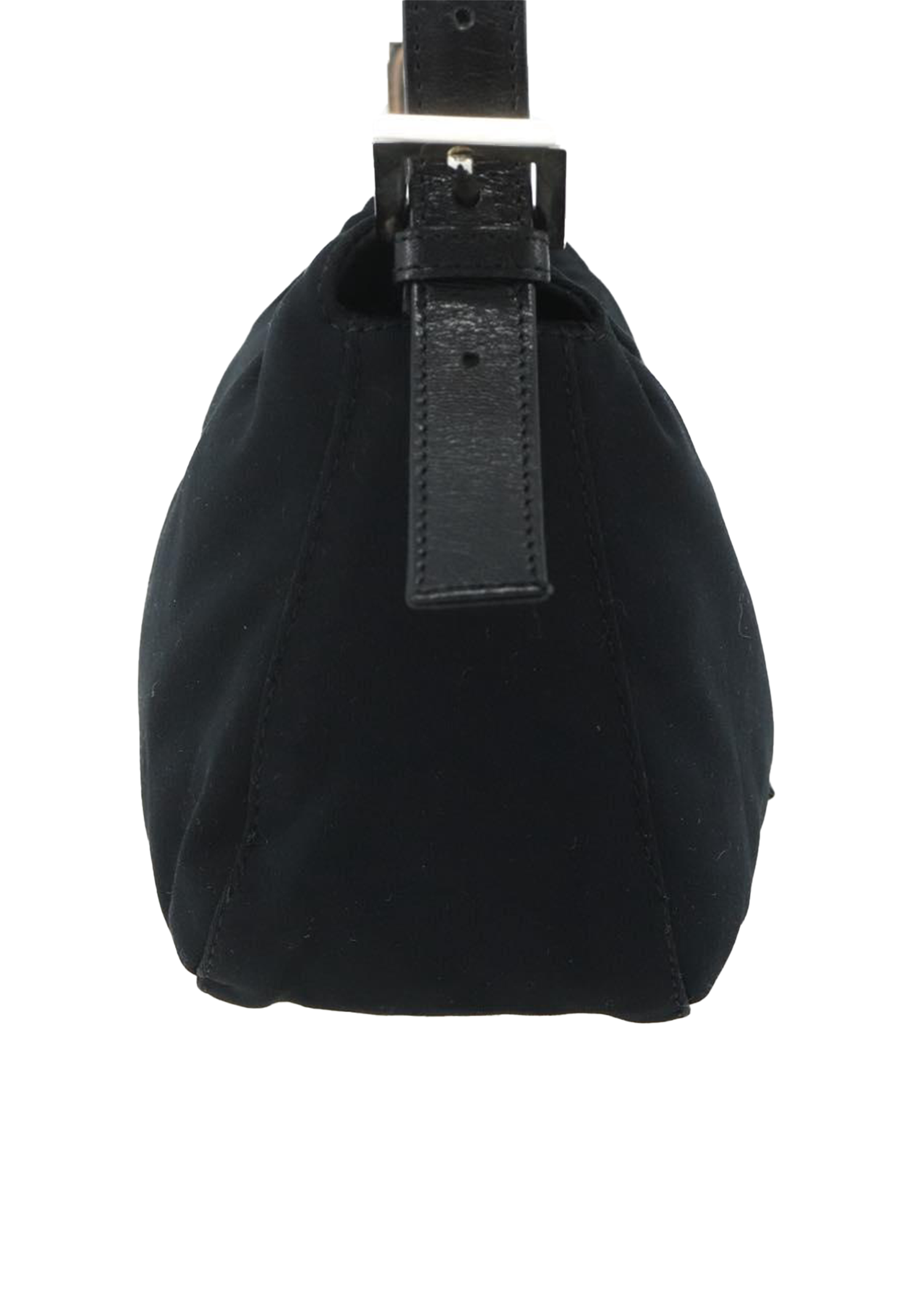 Fendi Black Rounded Baguette