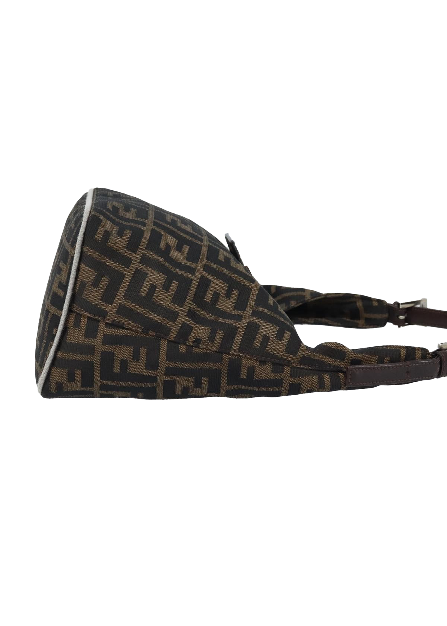 Fendi Zucca Round Shoulder Baguette