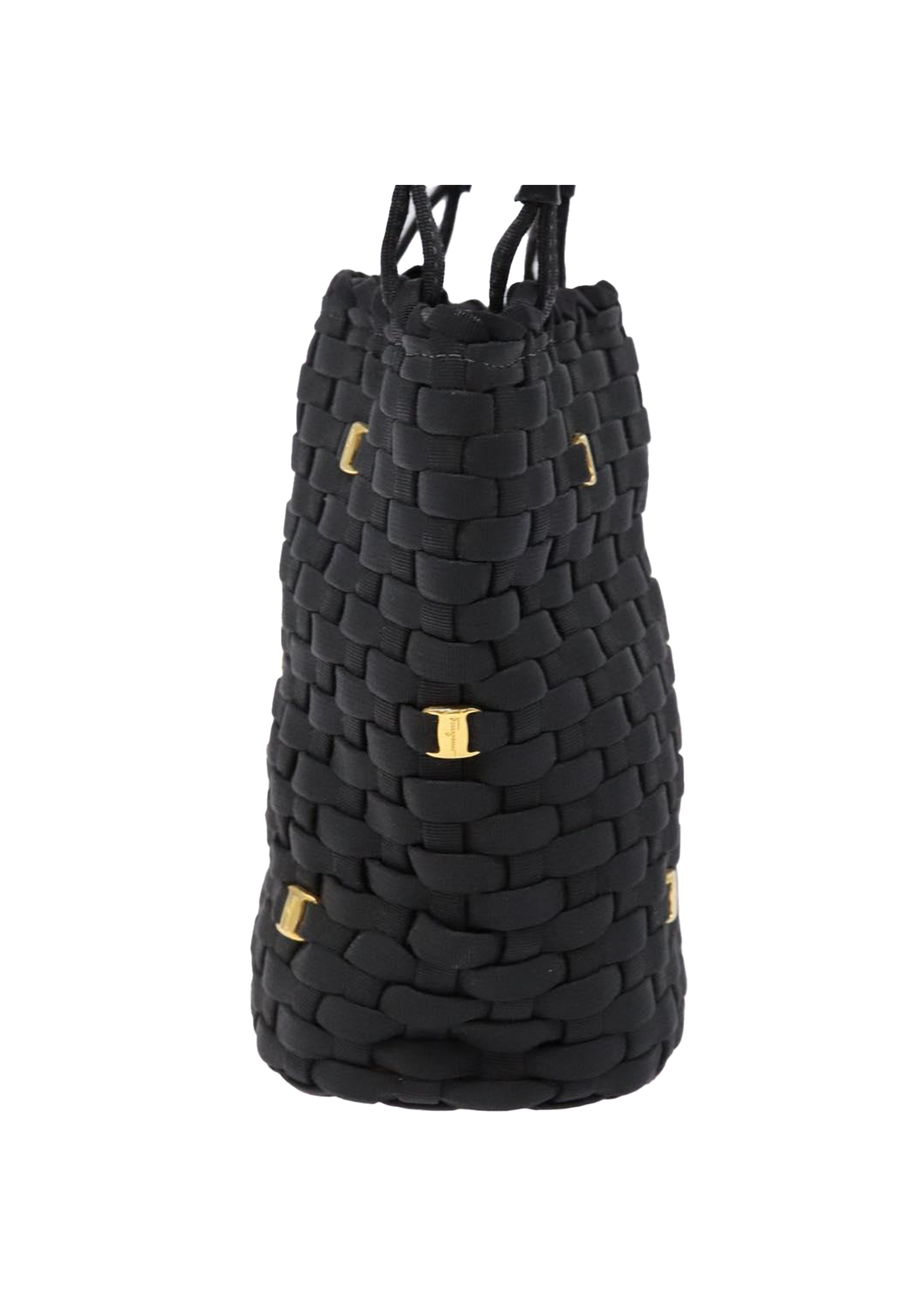 Ferragamo Black Woven Tote