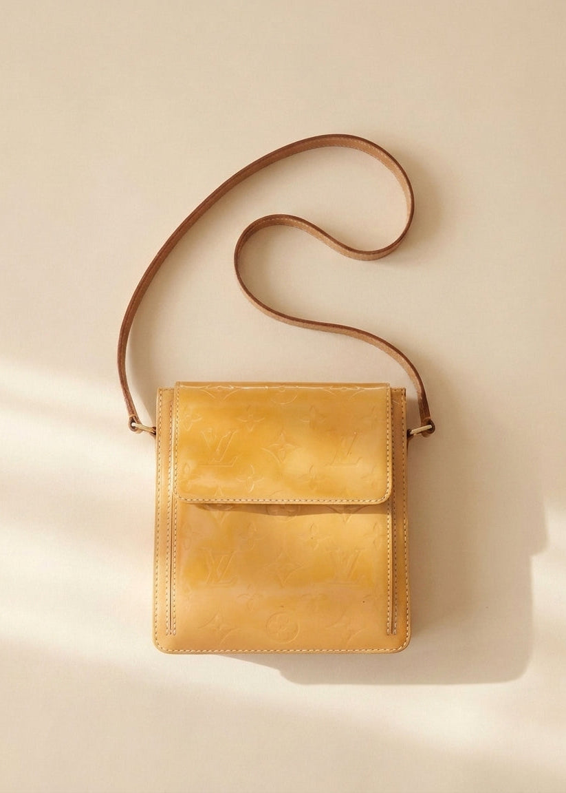 Louis Vuitton Orange Vernis Handbag