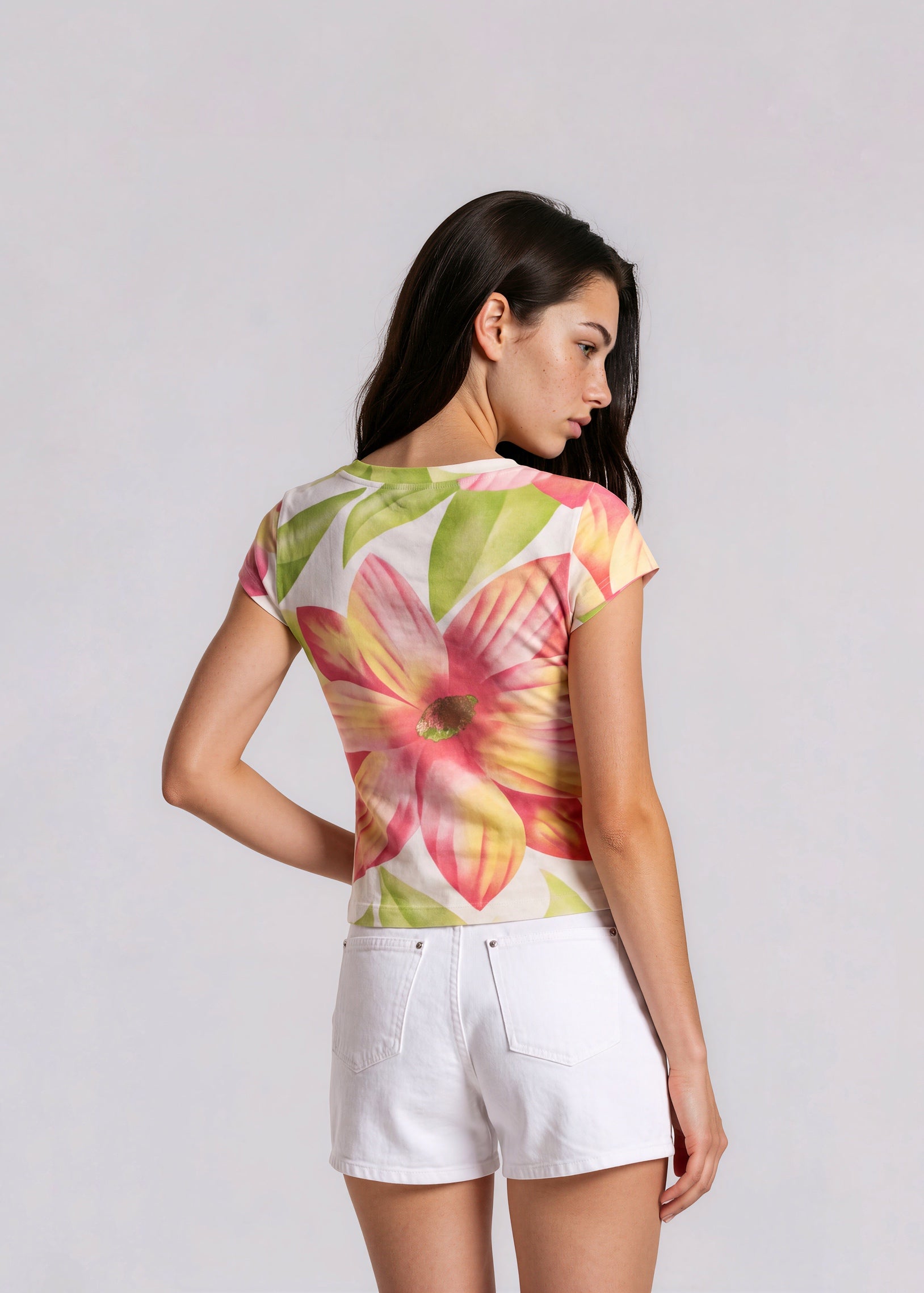 Cavalli Jeans Floral Printed Tee