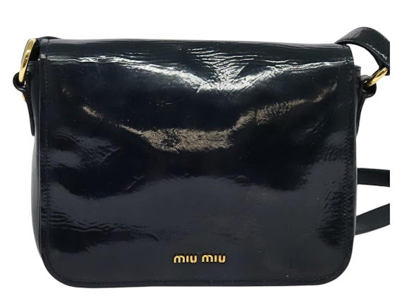 Miu Miu Navy Patent Crossbody