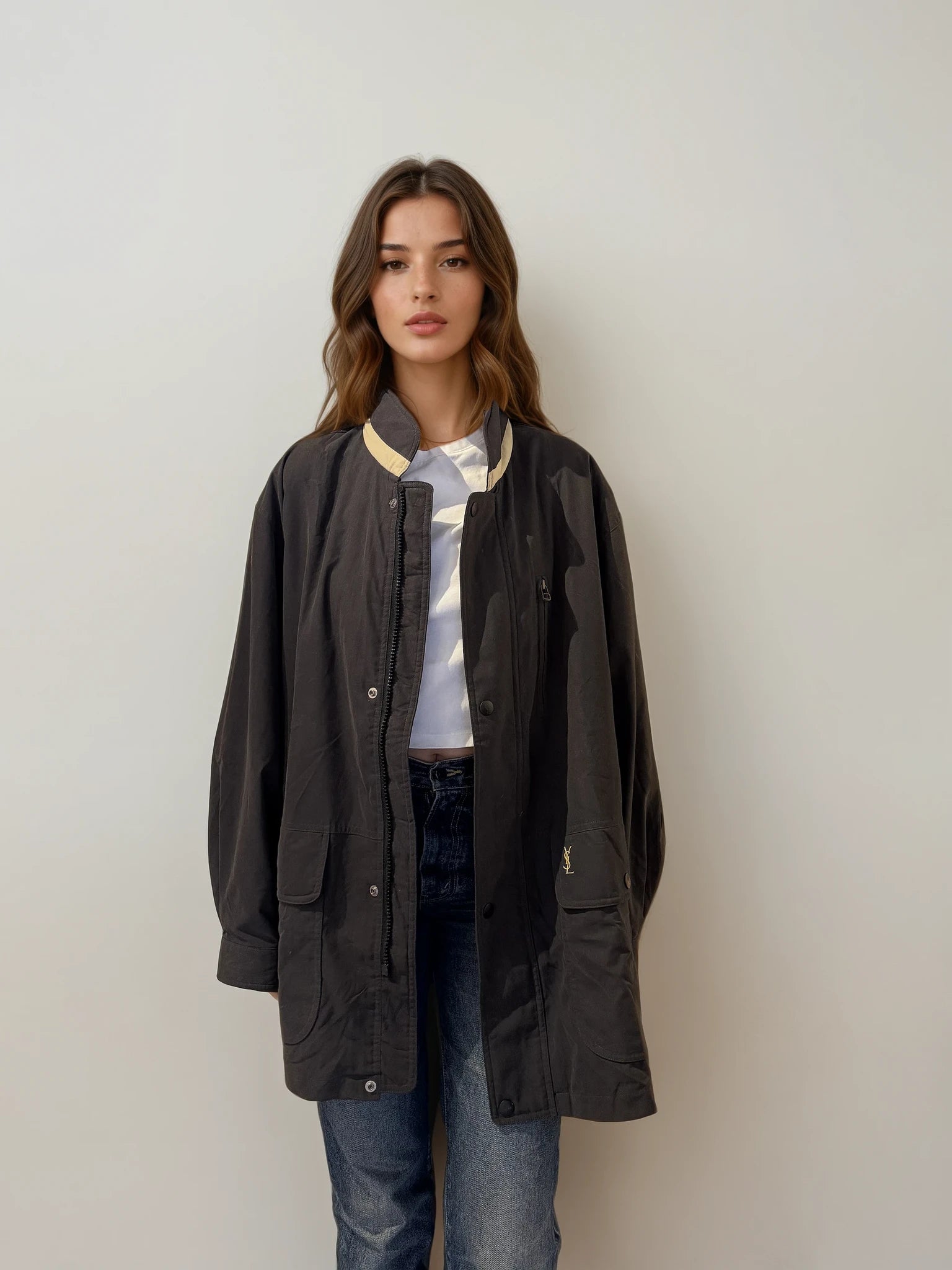 YSL Dark Navy Pocket Bomber