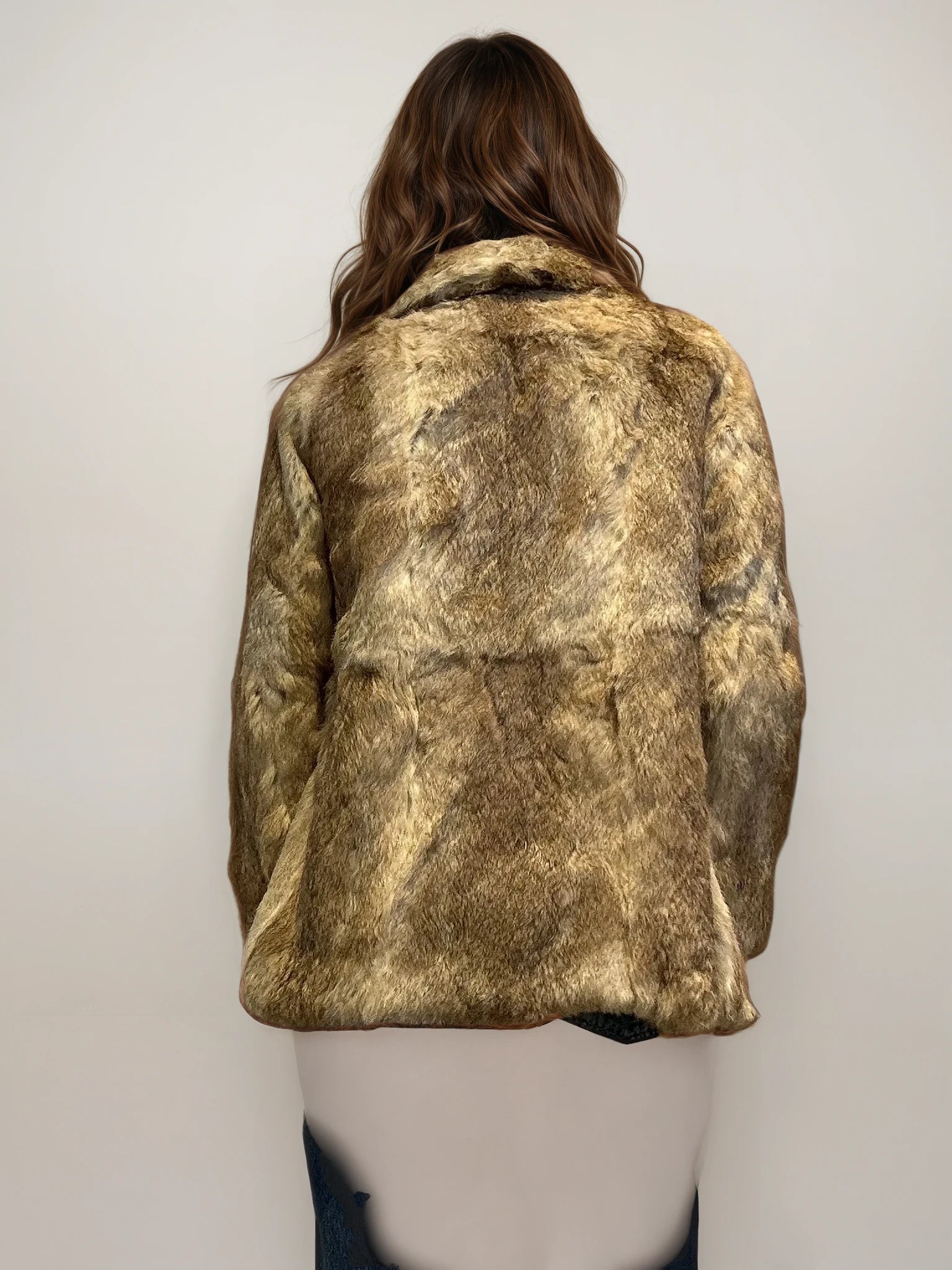 Caramel Fur Collared Coat