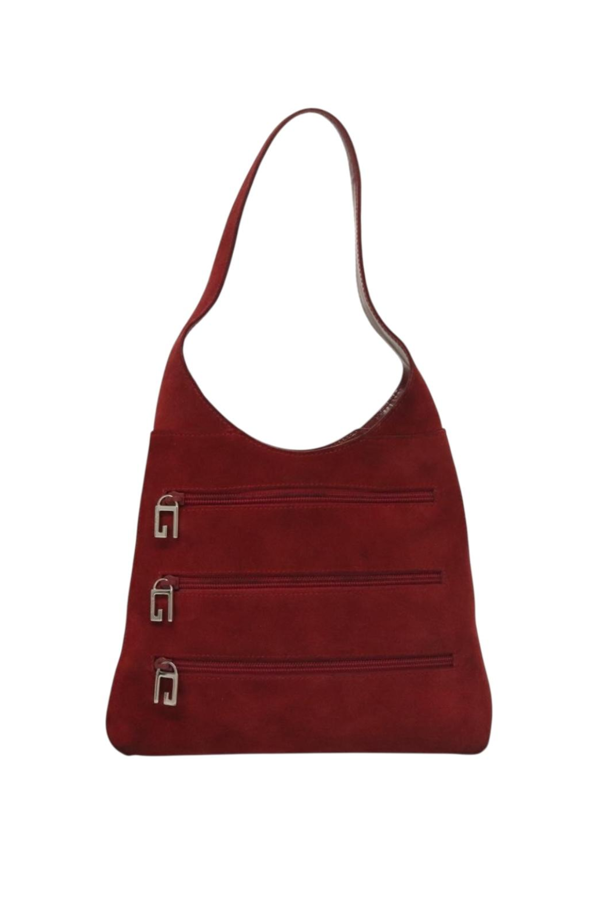 Gucci Tom Ford Red Suede Shoulder Bag
