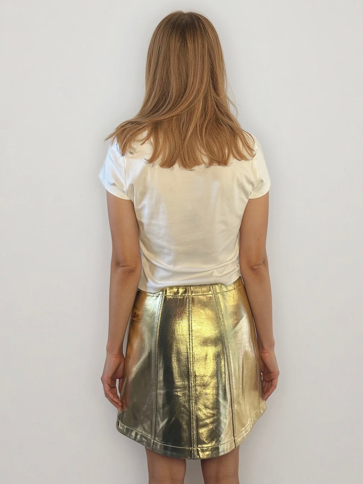 Louis Vuitton Gold Mini Skirt