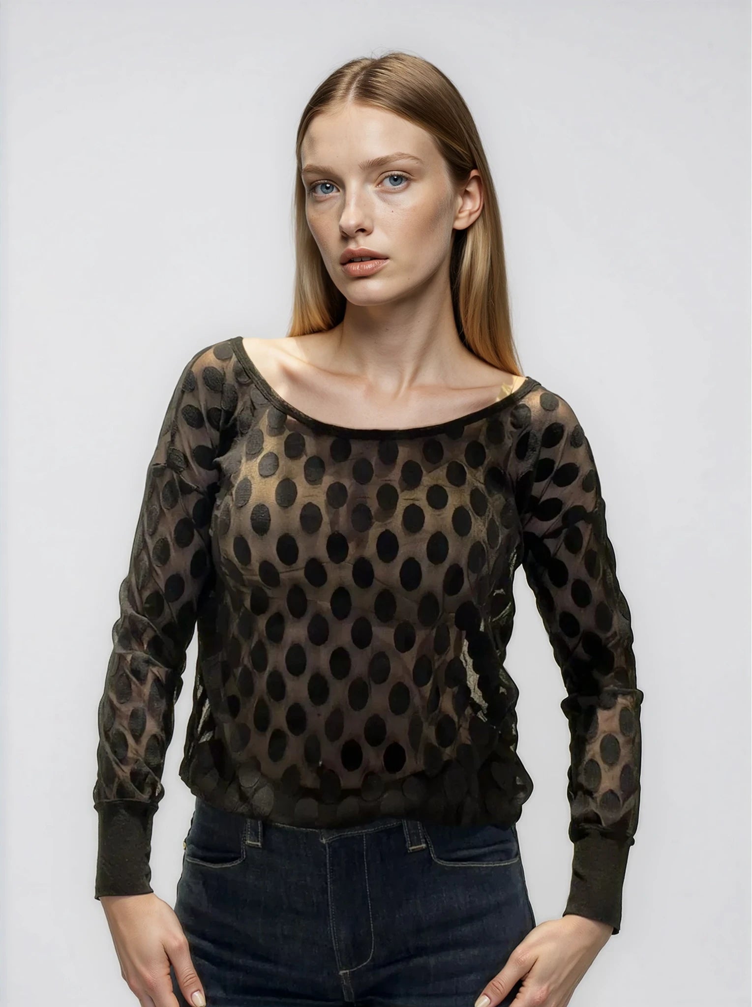 Jean Paul Gaultier Black Mesh Top