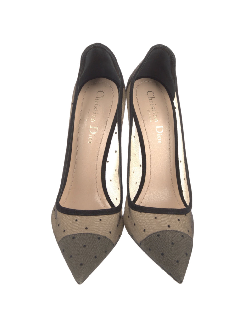 Dior Mesh Polka Dot Pumps