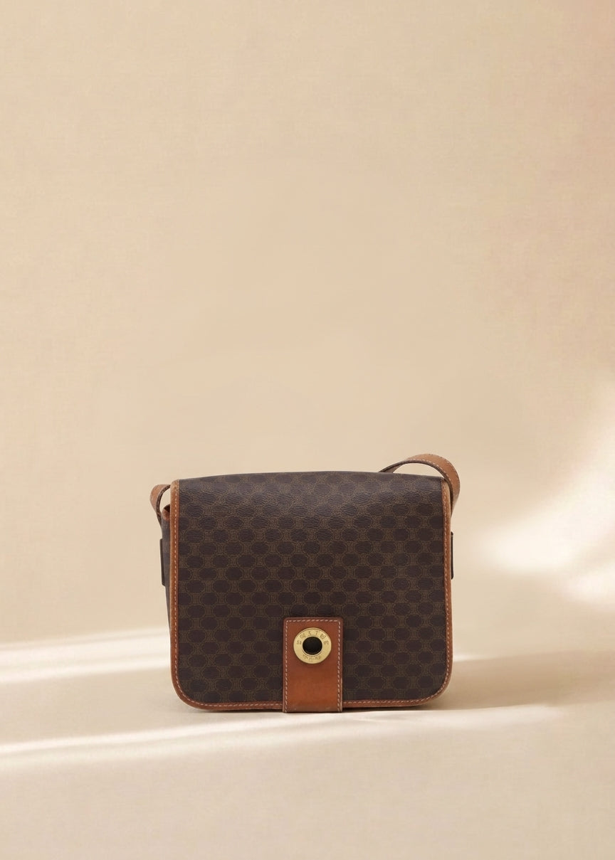 Celine Brown Macadam Shoulder Bag cover