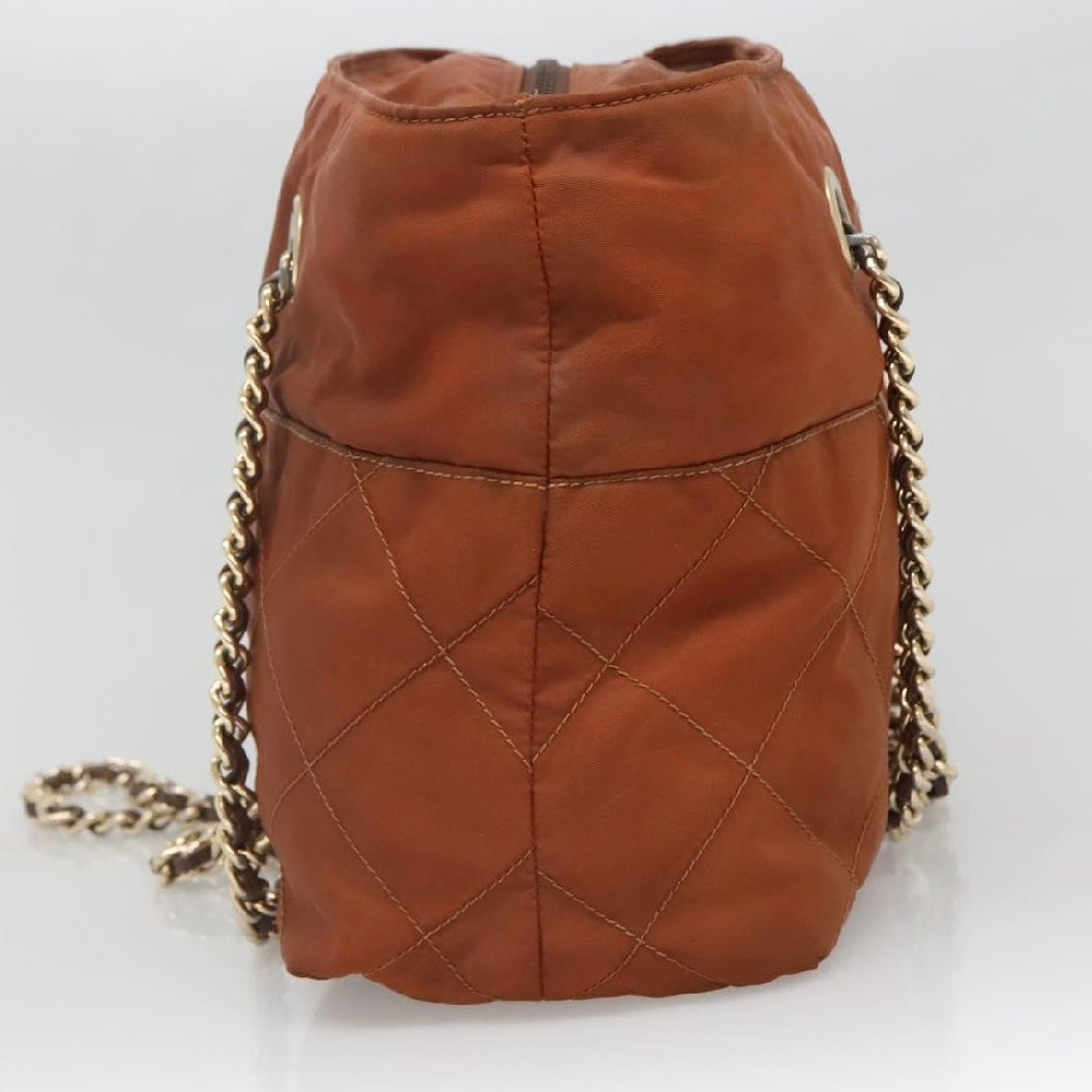 Prada Burnt Orange Chain Shoulder Bag