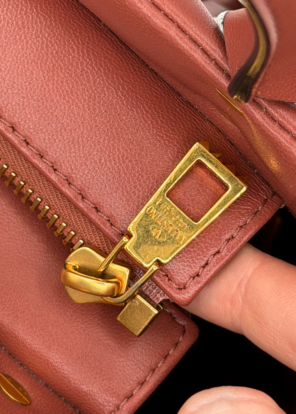 Valentino Mauve Rockstud Shoulder Bag