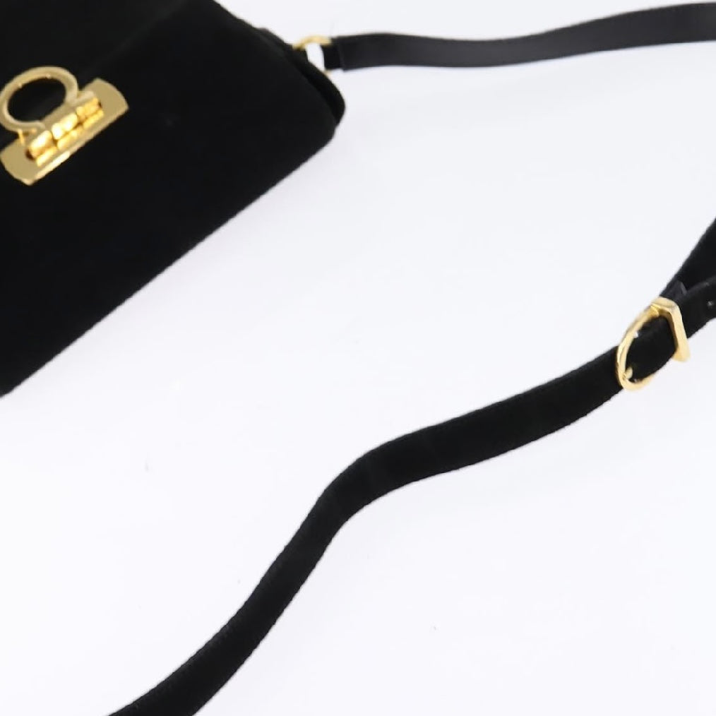 Ferragamo Black Suede Crossbody