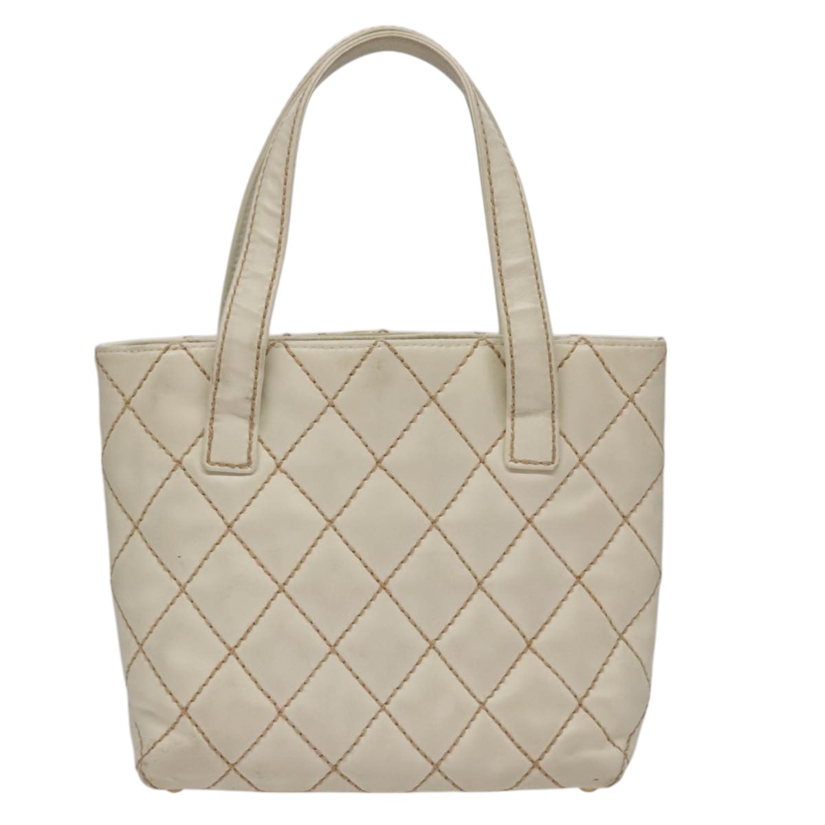 Chanel White Quilted Tote