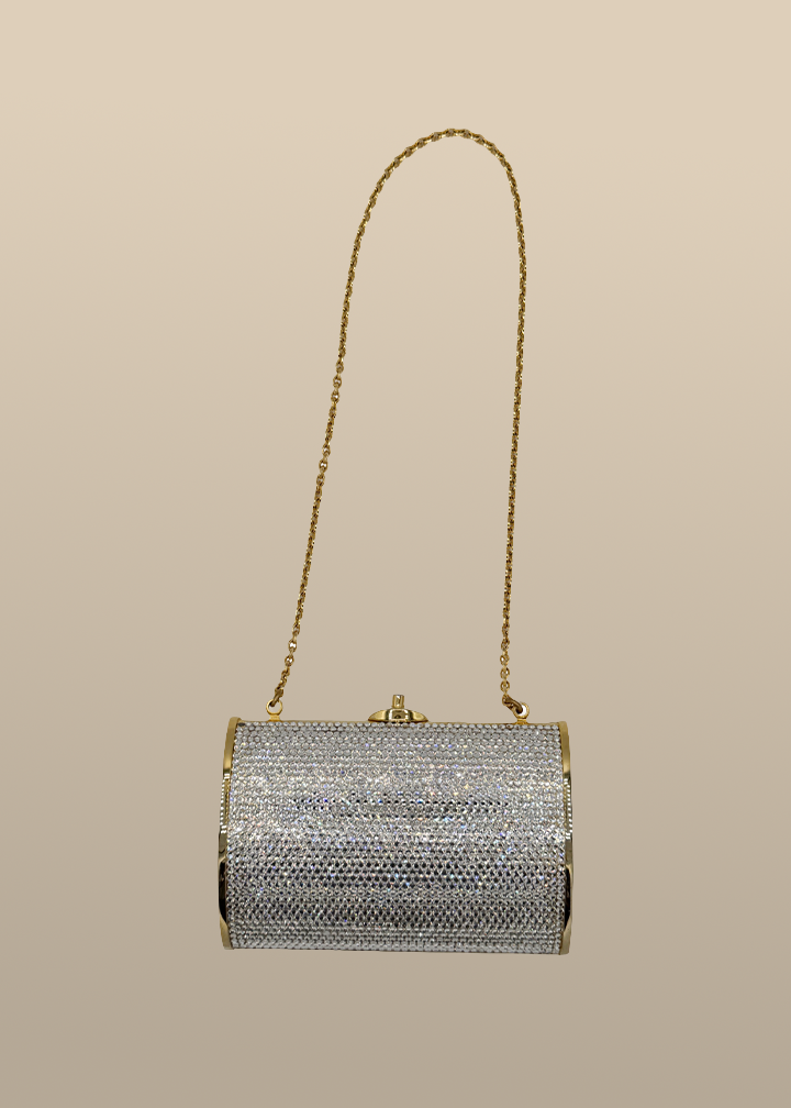 Judith Lieber Gold and Silver Mini Evening Shoulder Bag