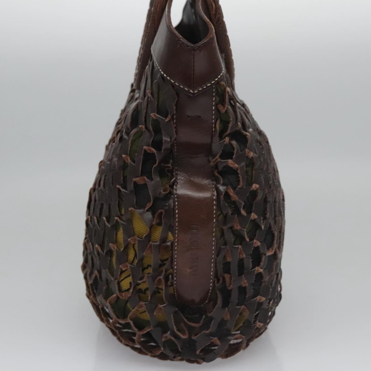 Miu Miu Brown Cutout Leather Handbag