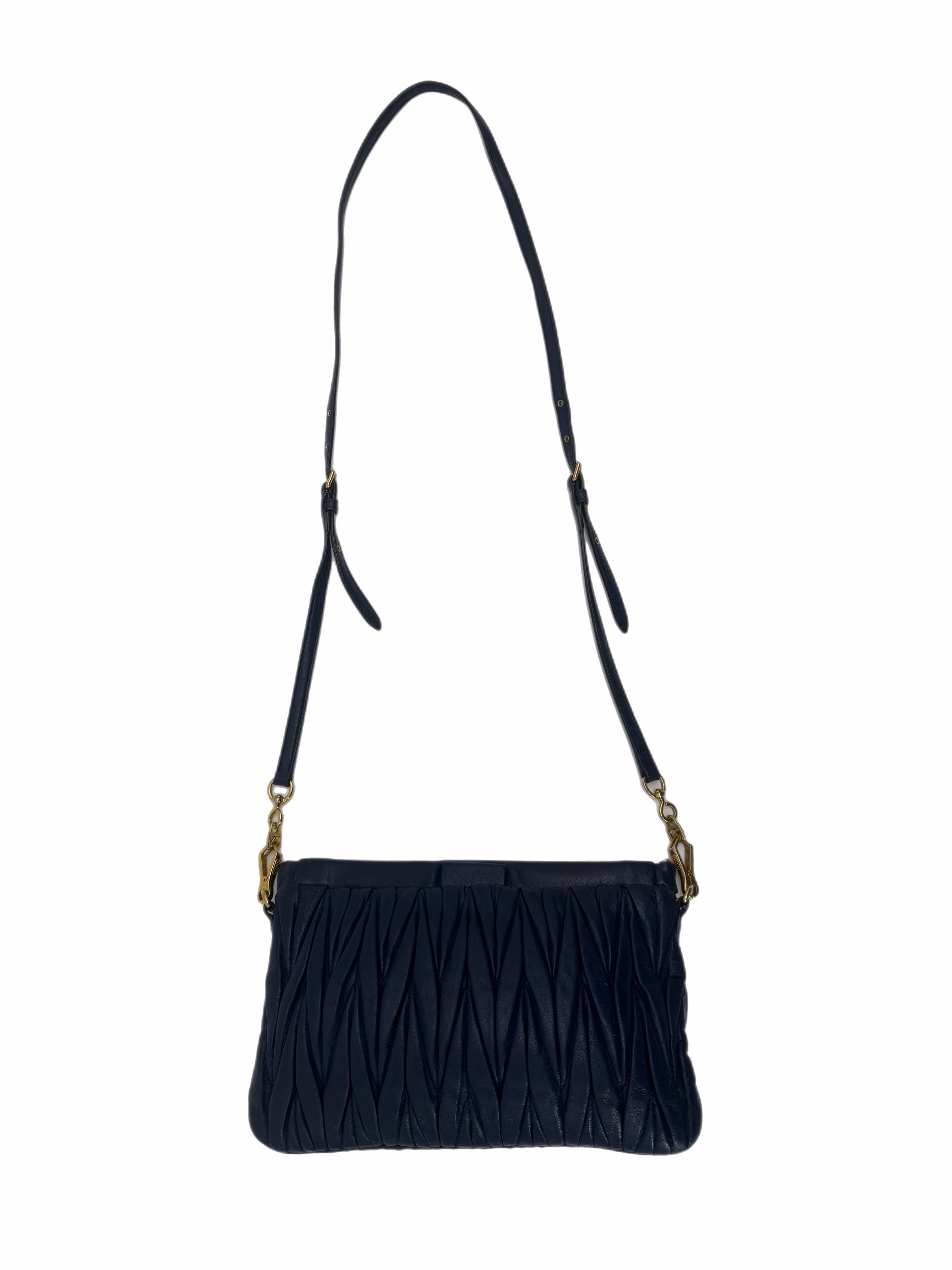 Miu Miu Blue Leather Crossbody