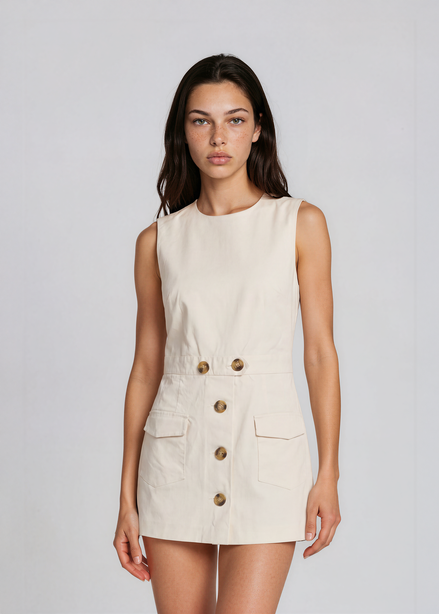 Valentino Cream Button Romper