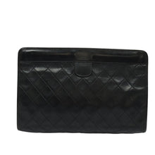 Load image into Gallery viewer, Chanel Black Leather Clutch
