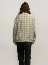 Load image into Gallery viewer, YSL Blue and Cream Plaid Bomber
