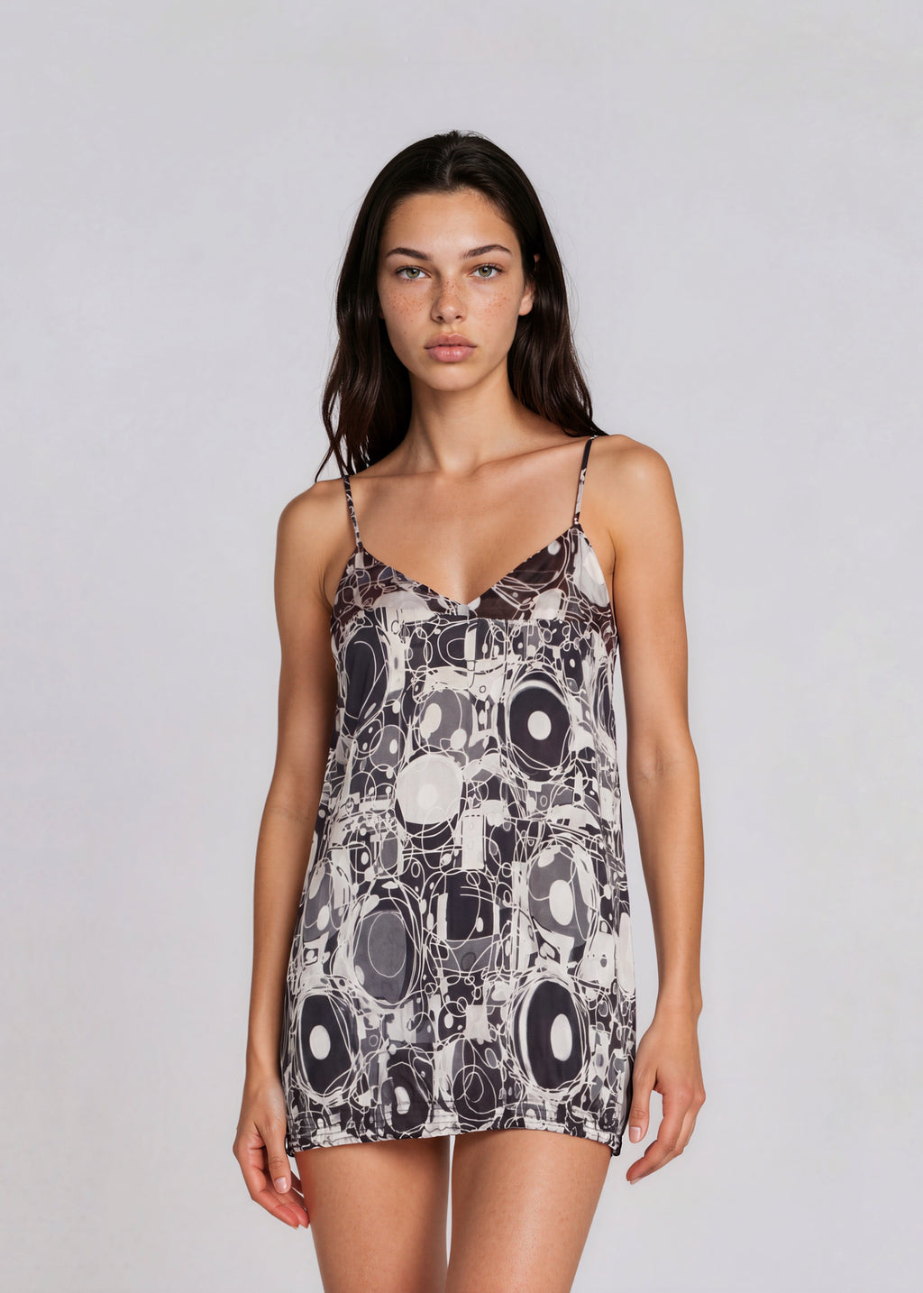 Chanel Printed Silk Mini Dress