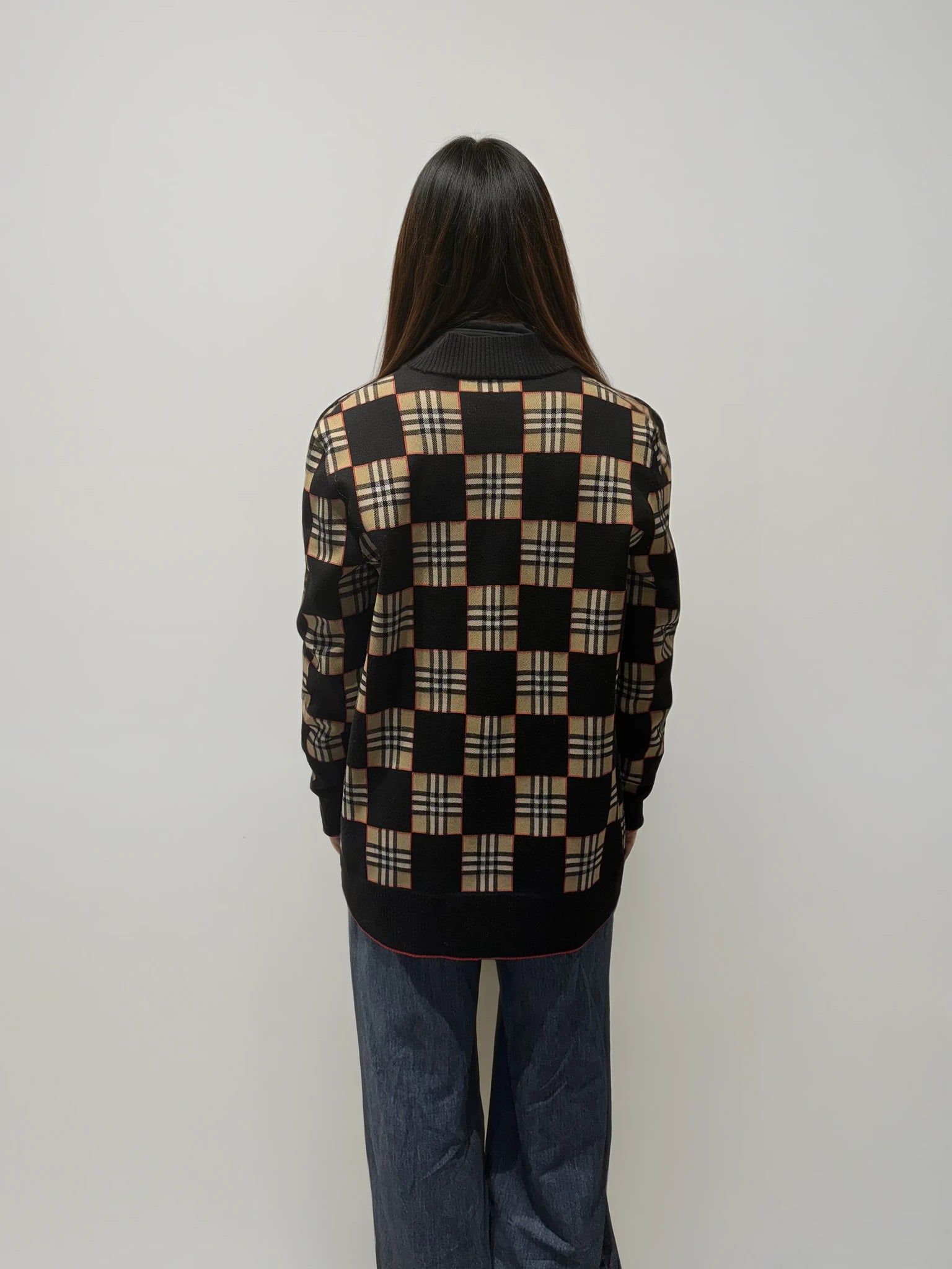 Burberry Checkered Cardigan