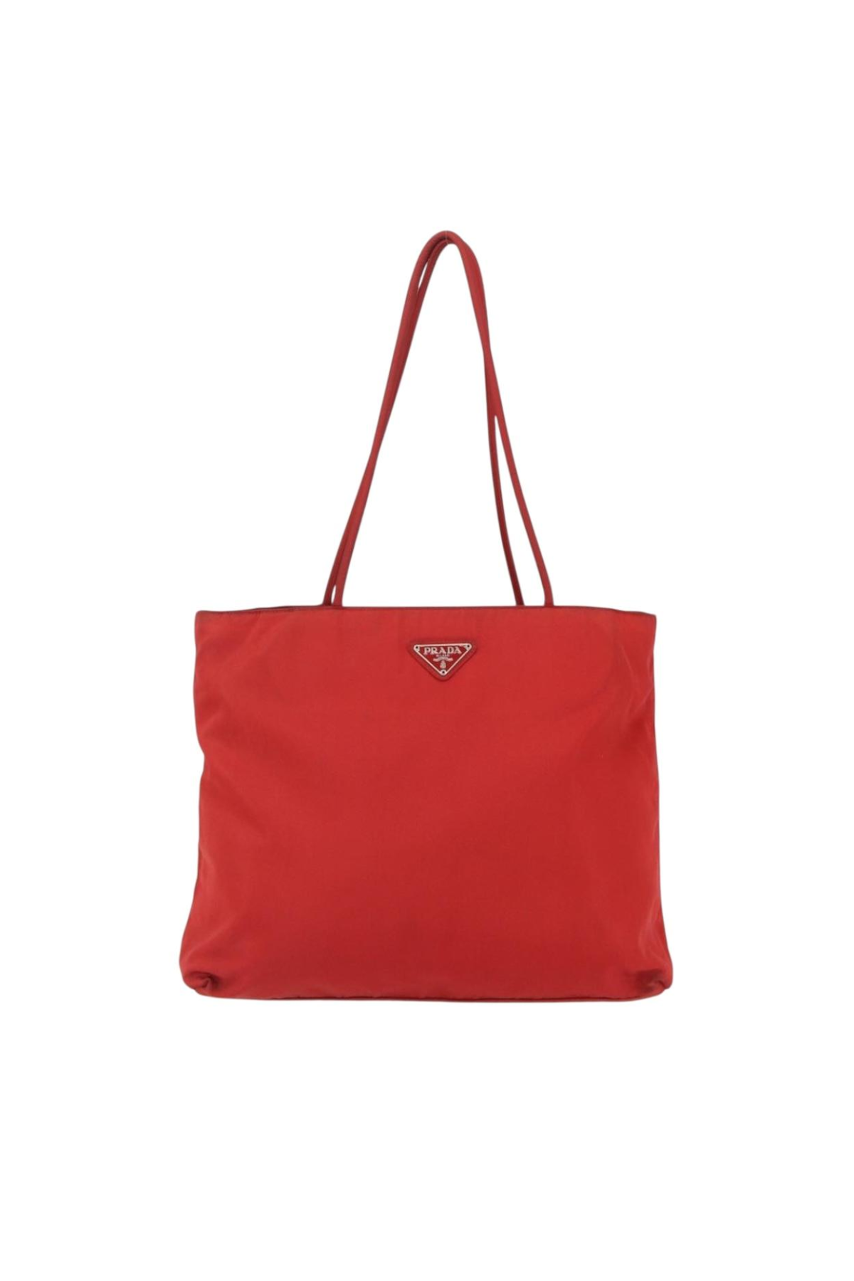 Prada Red Nylon Tote