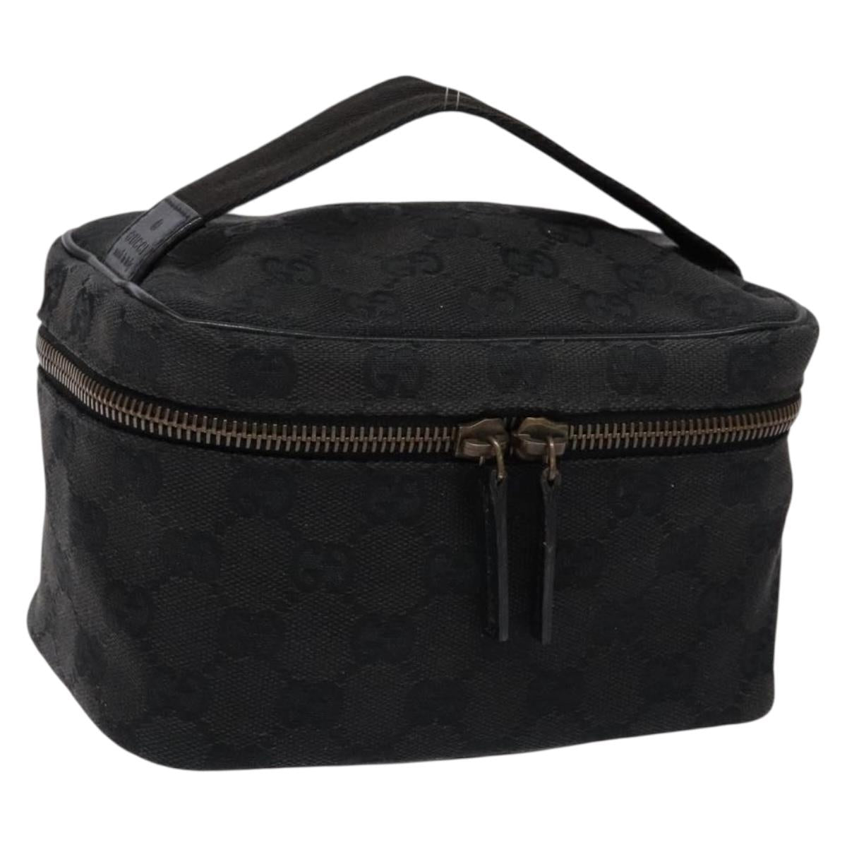 Gucci Black Monogram Vanity Bag