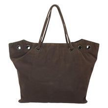 Load image into Gallery viewer, Prada Brown Nylon Eyelet Tote
