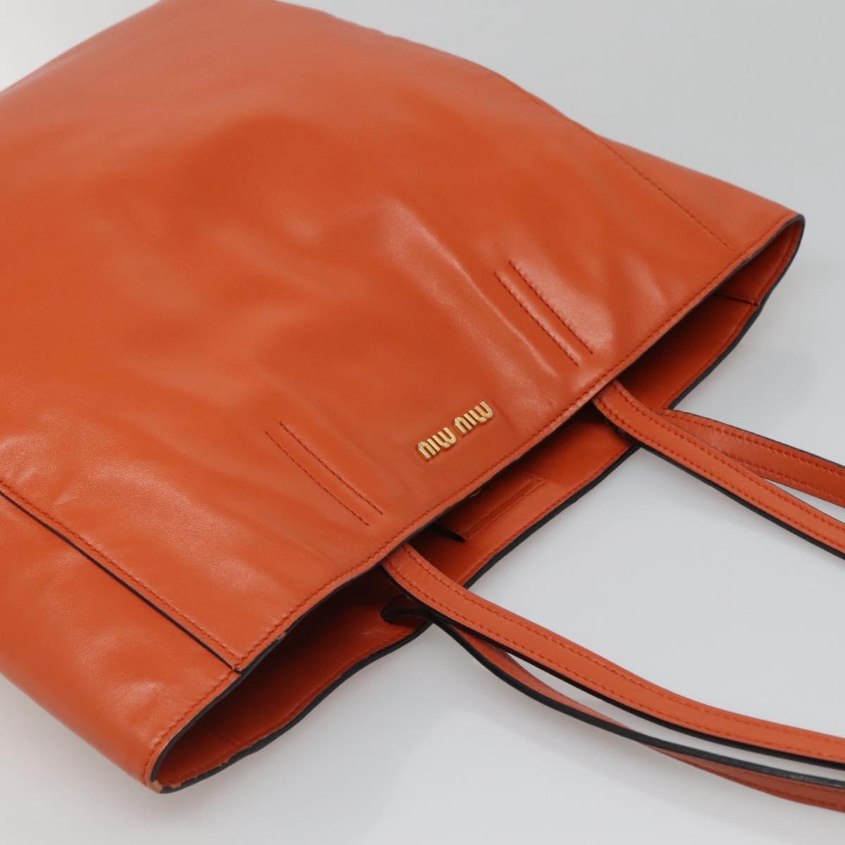 Miu Miu Orange Leather Tote
