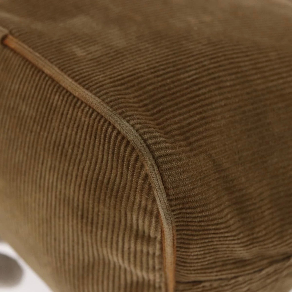 Fendi Tan Corduroy Rounded Baguette