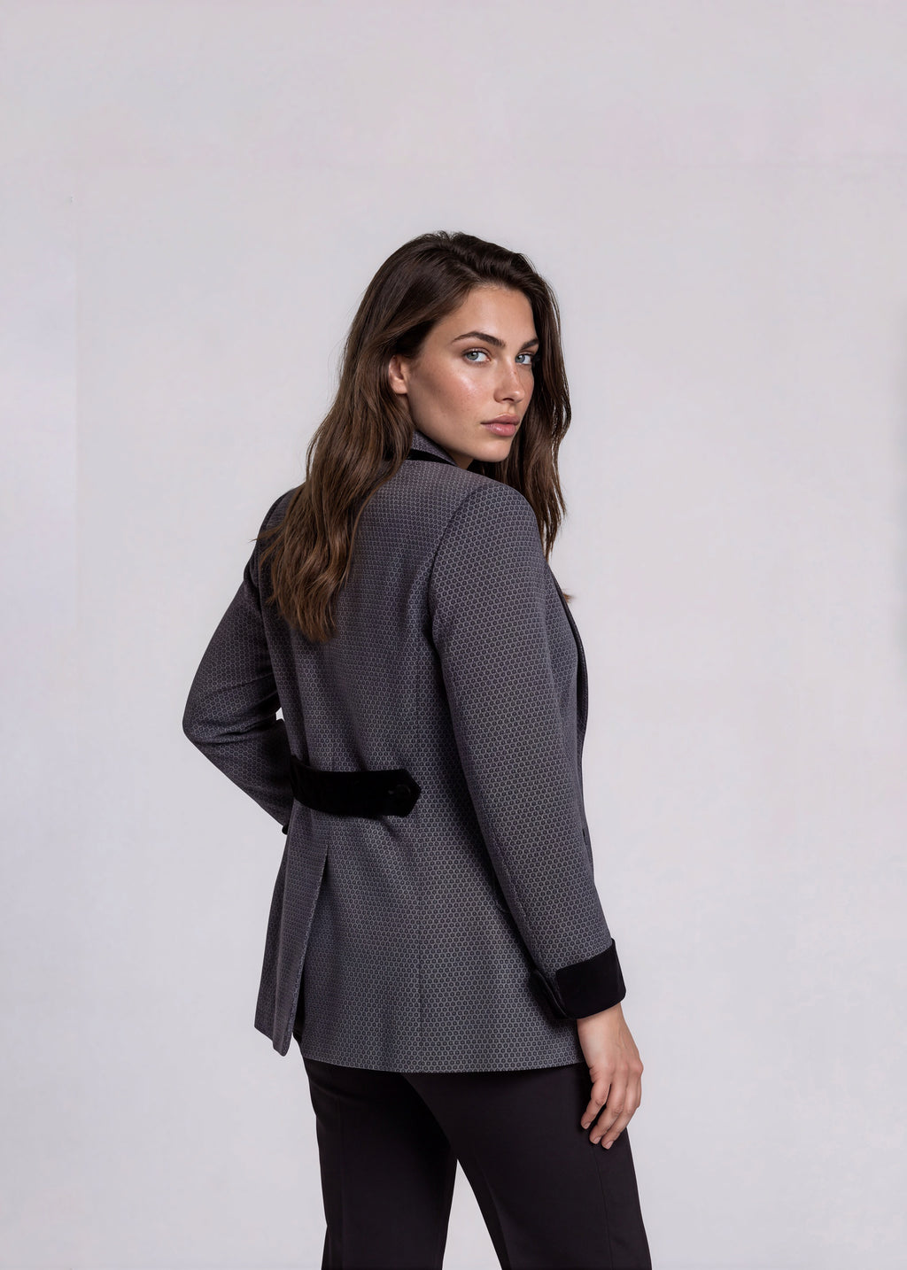 Escada Grey and Black Blazer