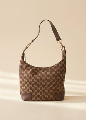 Gucci Brown Monogram Shoulder Bag