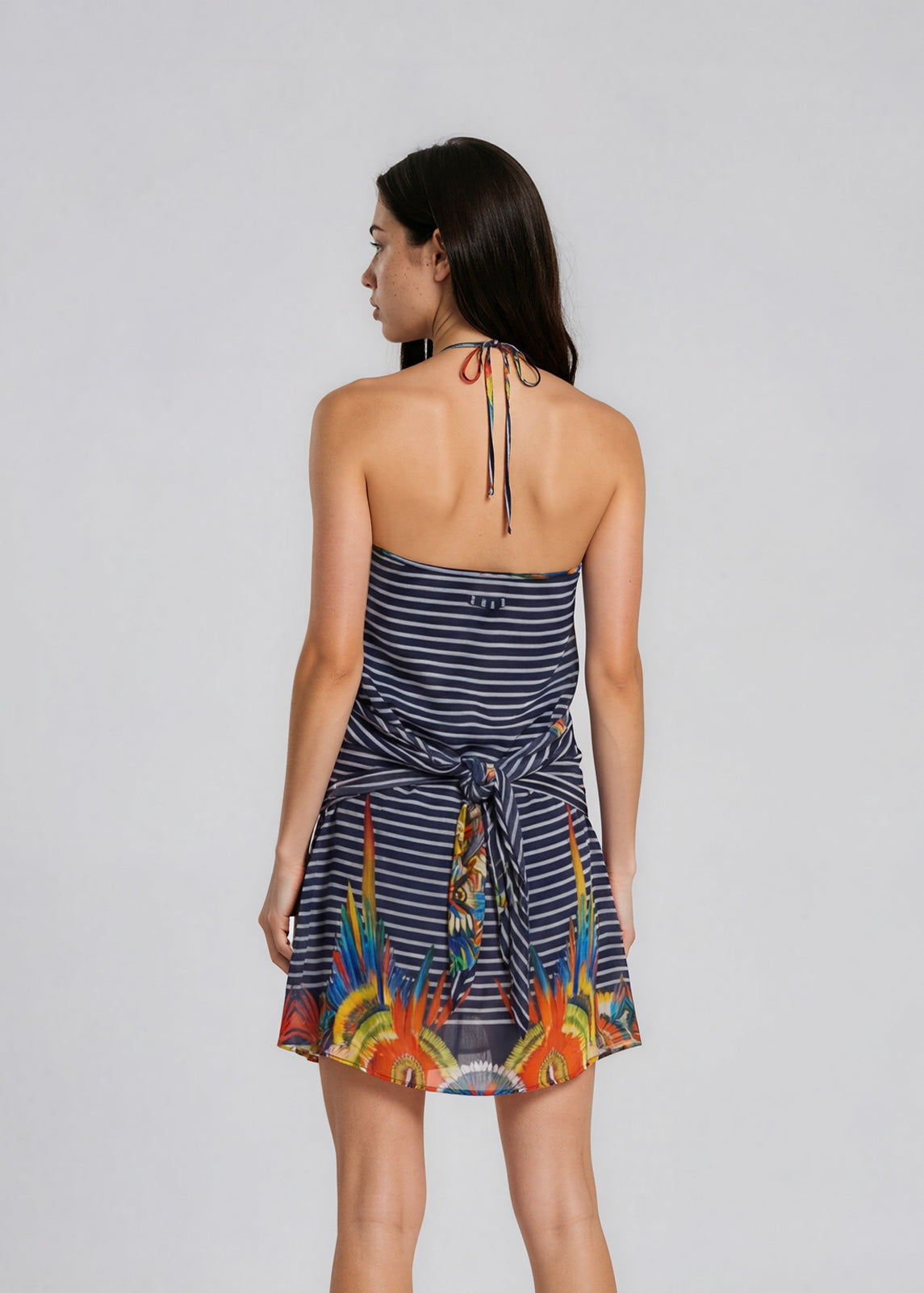 Jean Paul Gaultier Navy Striped Mini Dress