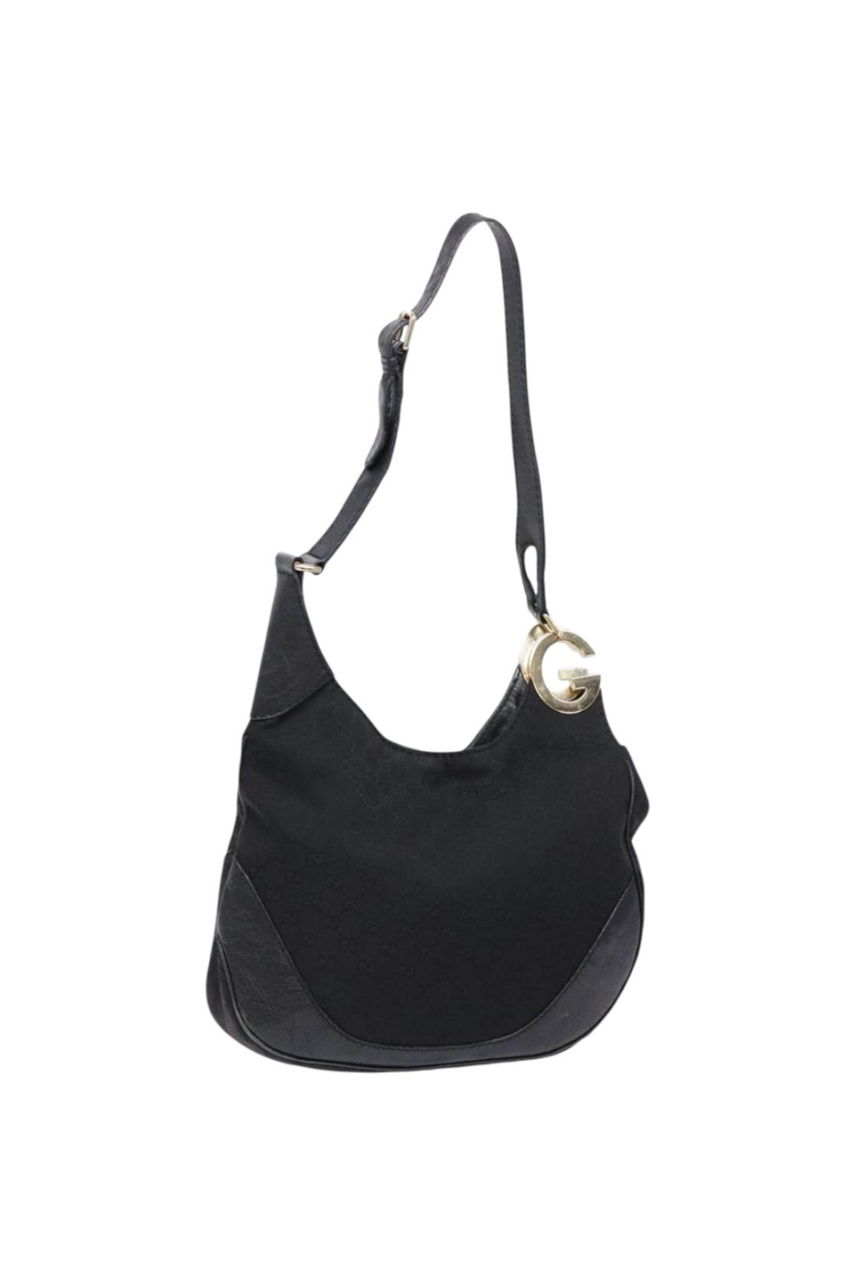 Gucci Black “G” Monogram Shoulder Bag