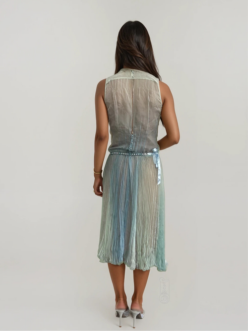 Chanel Pleated Halter Dress