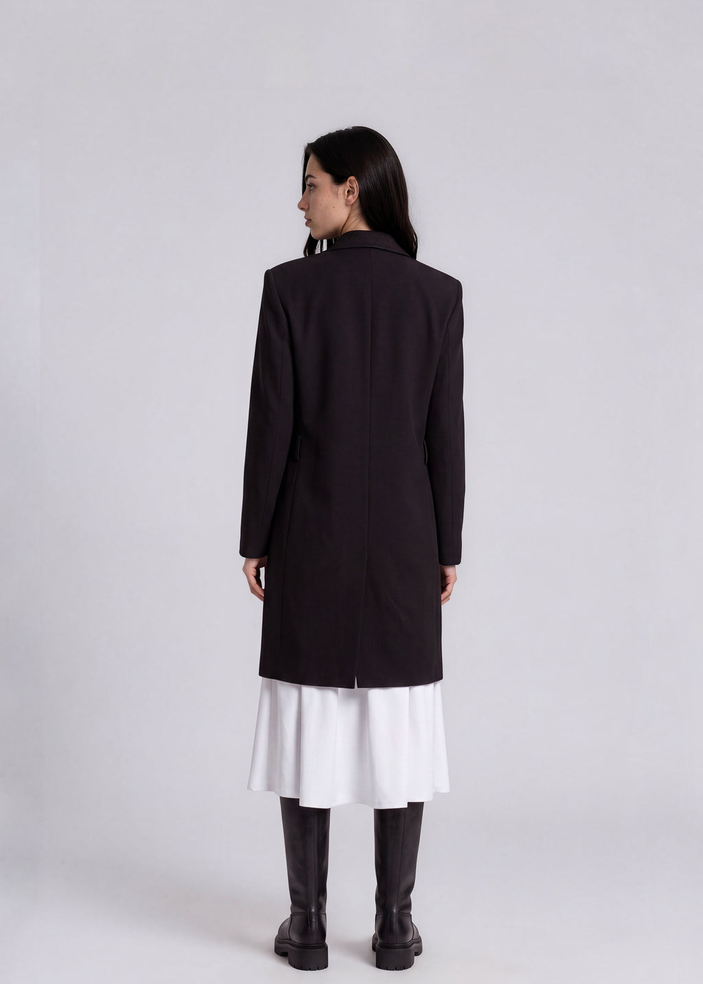 Gucci Black and Leather Coat