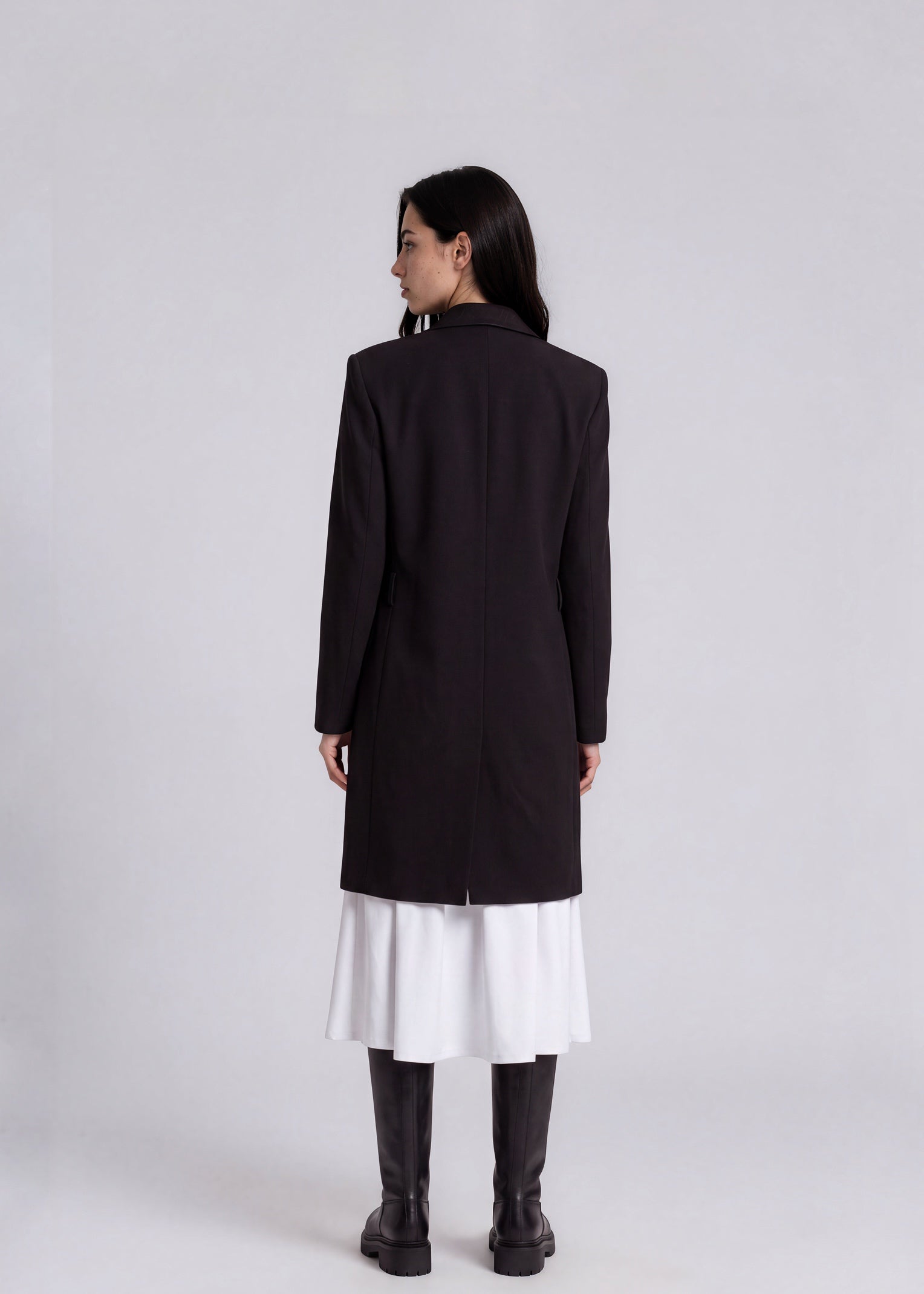 Gucci Black and Leather Coat