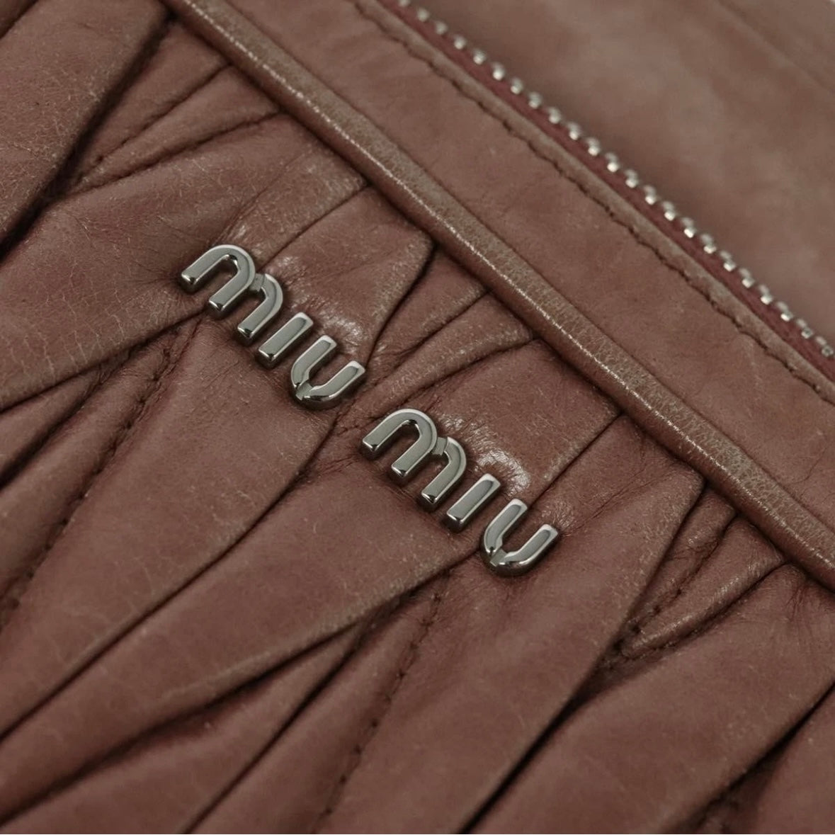 Miu Miu Tan Quilted Crossbody