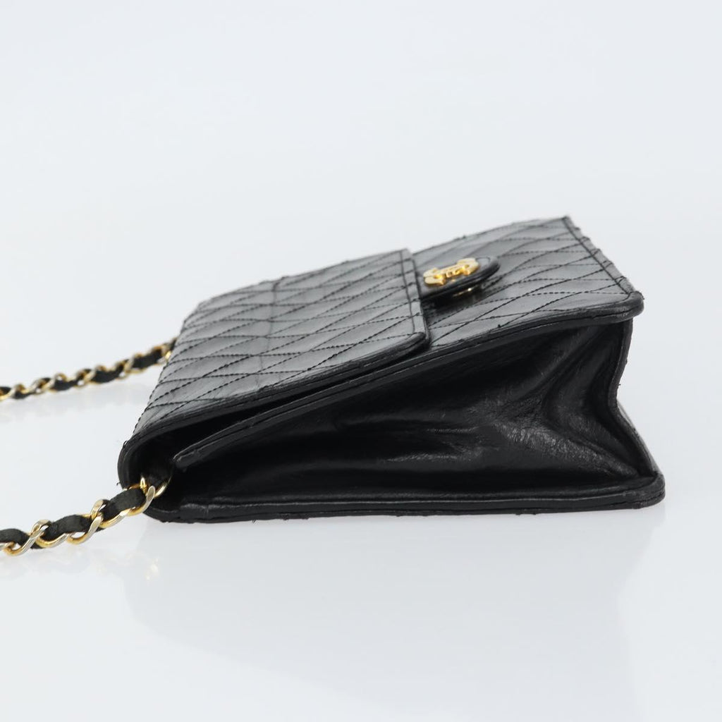 Chanel Black and Gold Leather Flap Bag