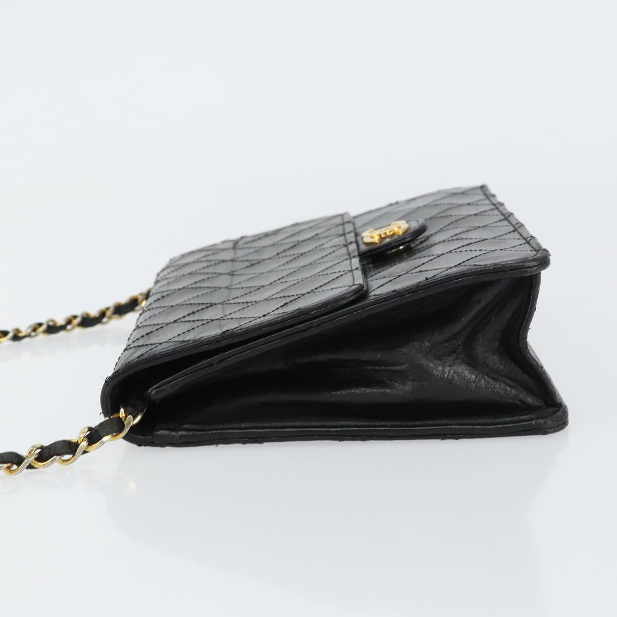 Chanel Black and Gold Leather Flap Bag