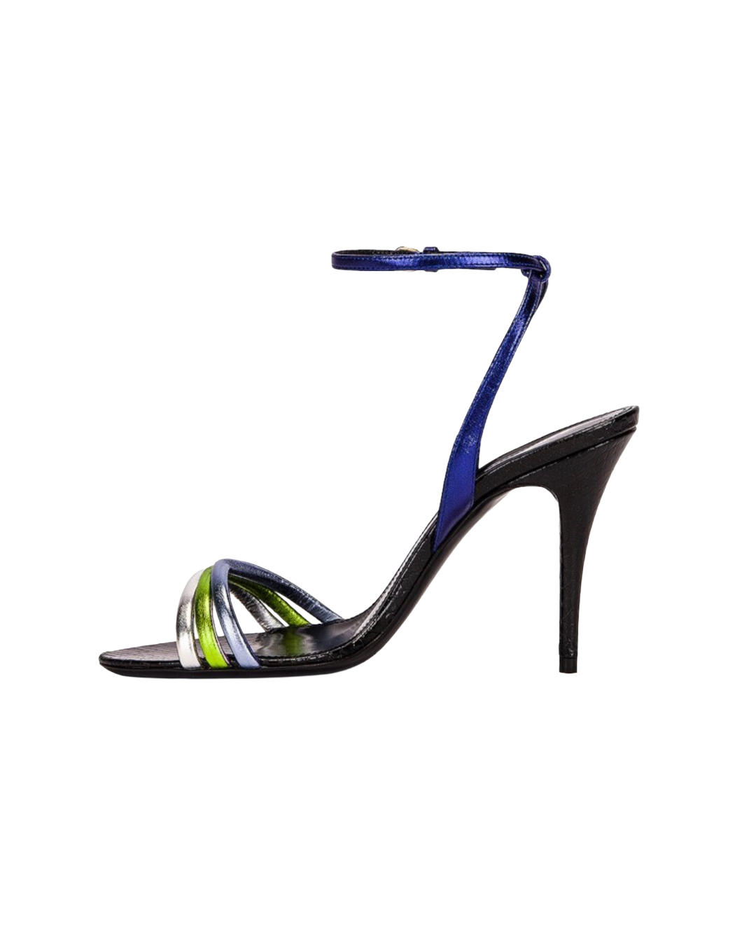 Saint Laurent Multicolor Strappy Black Heels